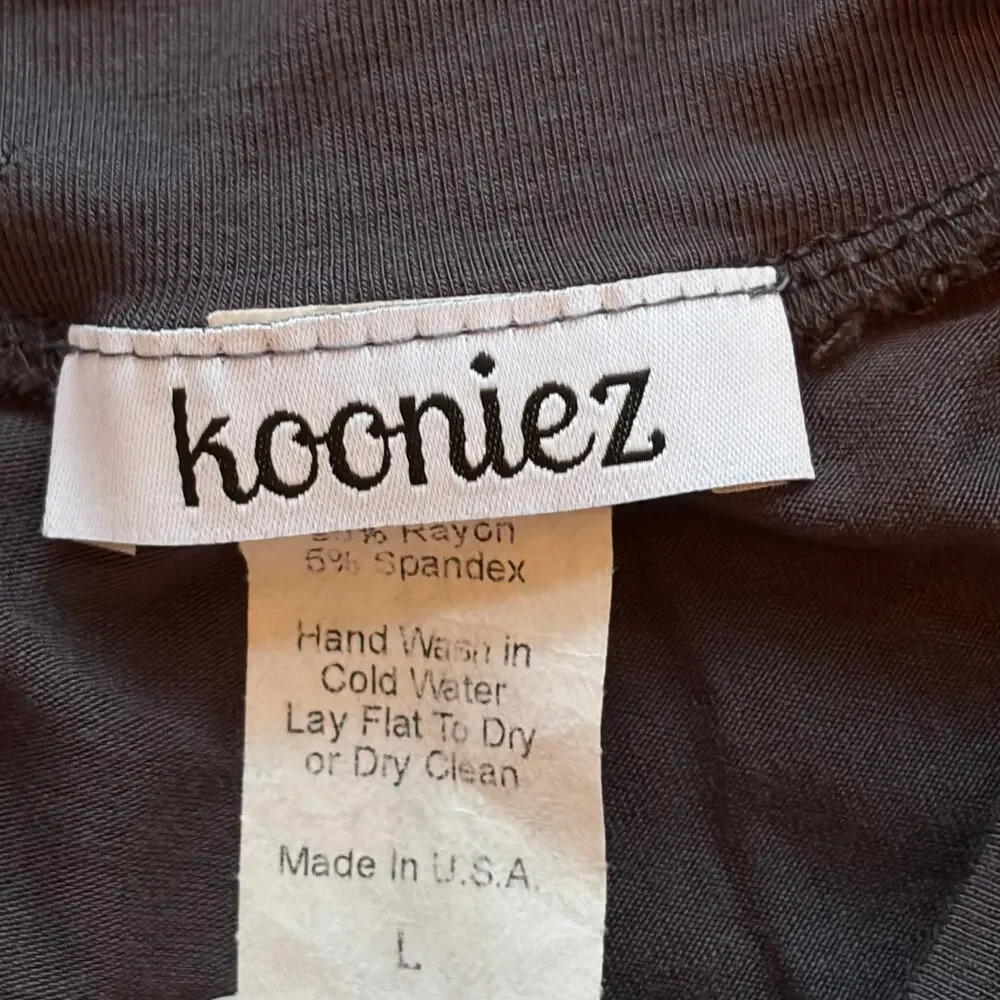 Kooniez Charcoal Harem Pants Size Large Dark Gray Soft Comfy Lounge Yoga - Picture 5 of 8